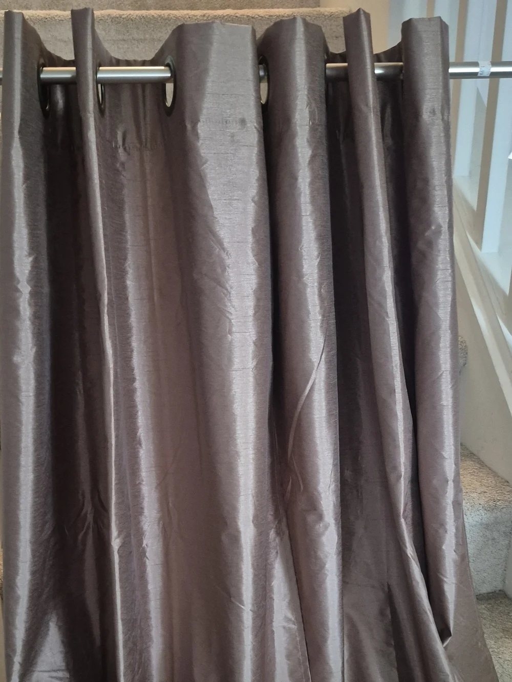 Two Brown Grommet Top Decorative Curtain Panel - 36x84 (72x84)
